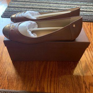 6.5 Coach Chelsea Mat Calf/ Mir Met - saddle/brass